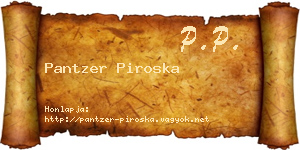 Pantzer Piroska névjegykártya